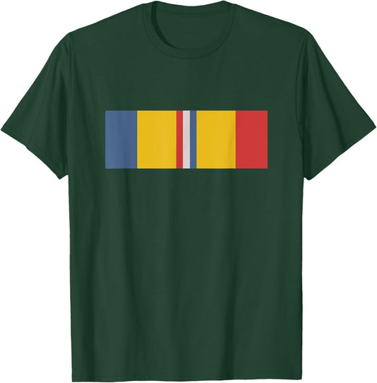 Vintage Combat Action Ribbon - Veteran T-Shirt - T-Shirt | Forest
