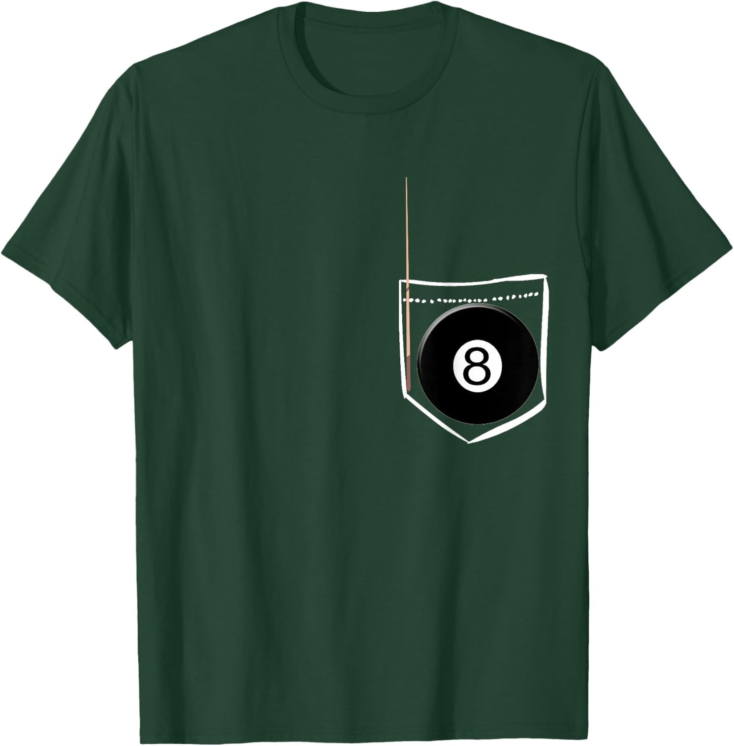 Billiard Pocket 8 Balls Cues Pool Snooker T-Shirt - T-Shirt | Forest