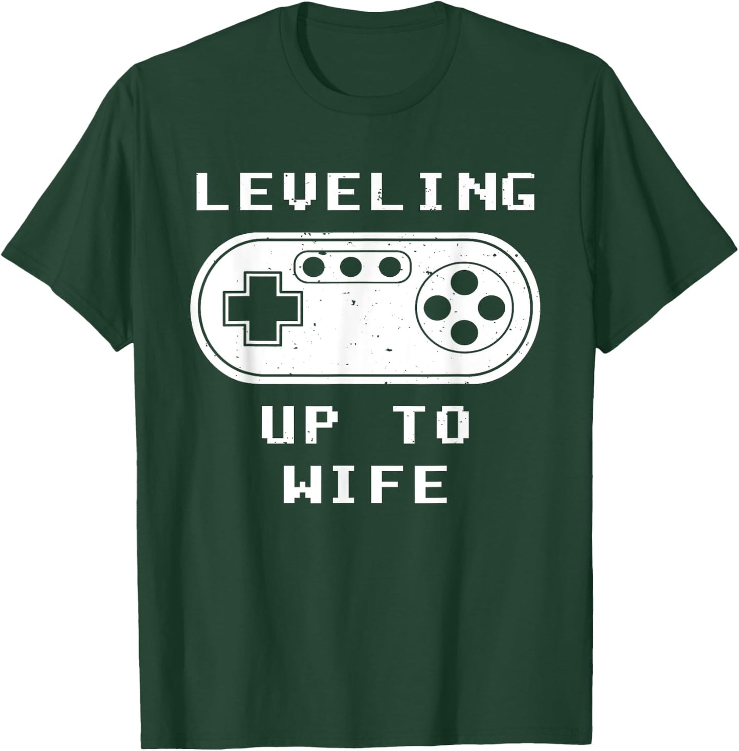 Leveling Up To Wife Bachelorette Party Video Gamer T-Shirt - T-Shirt | Forest