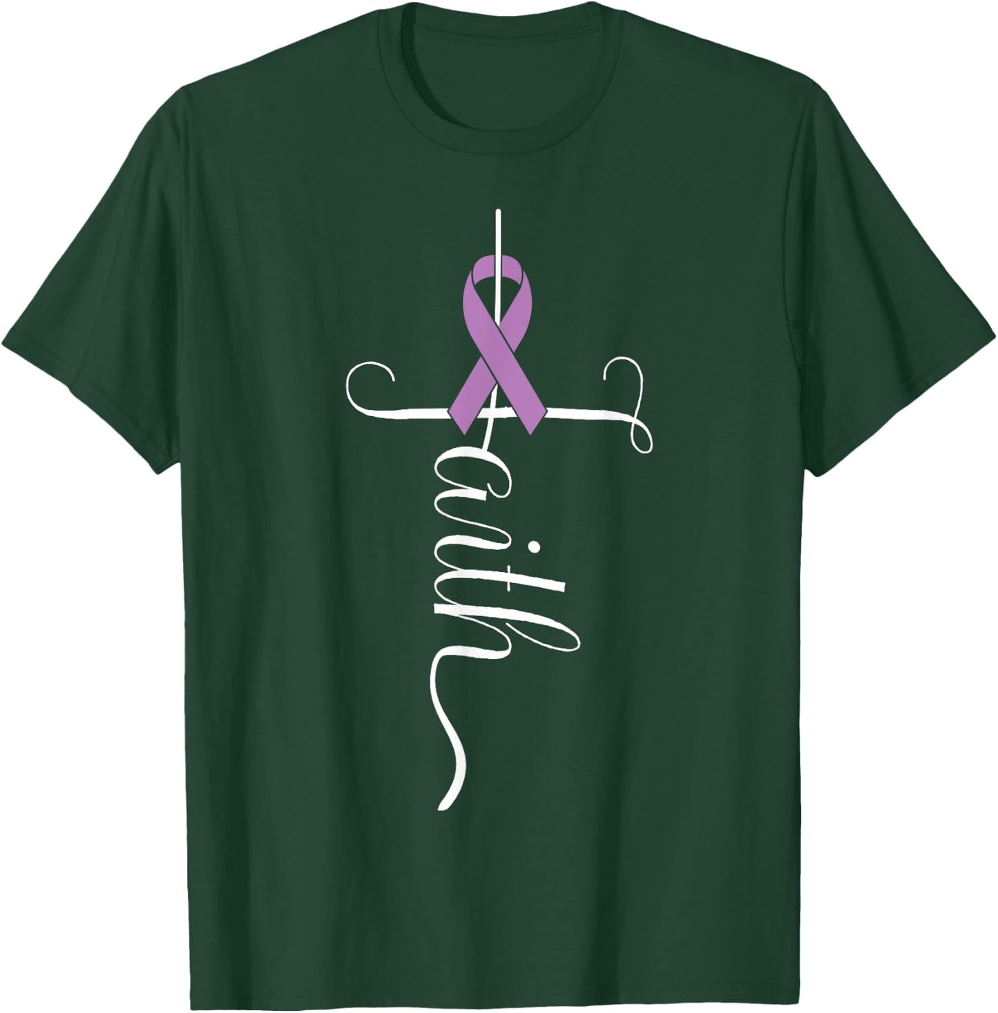 Lupus Awareness Purple Ribbon T-Shirt - T-Shirt | Forest