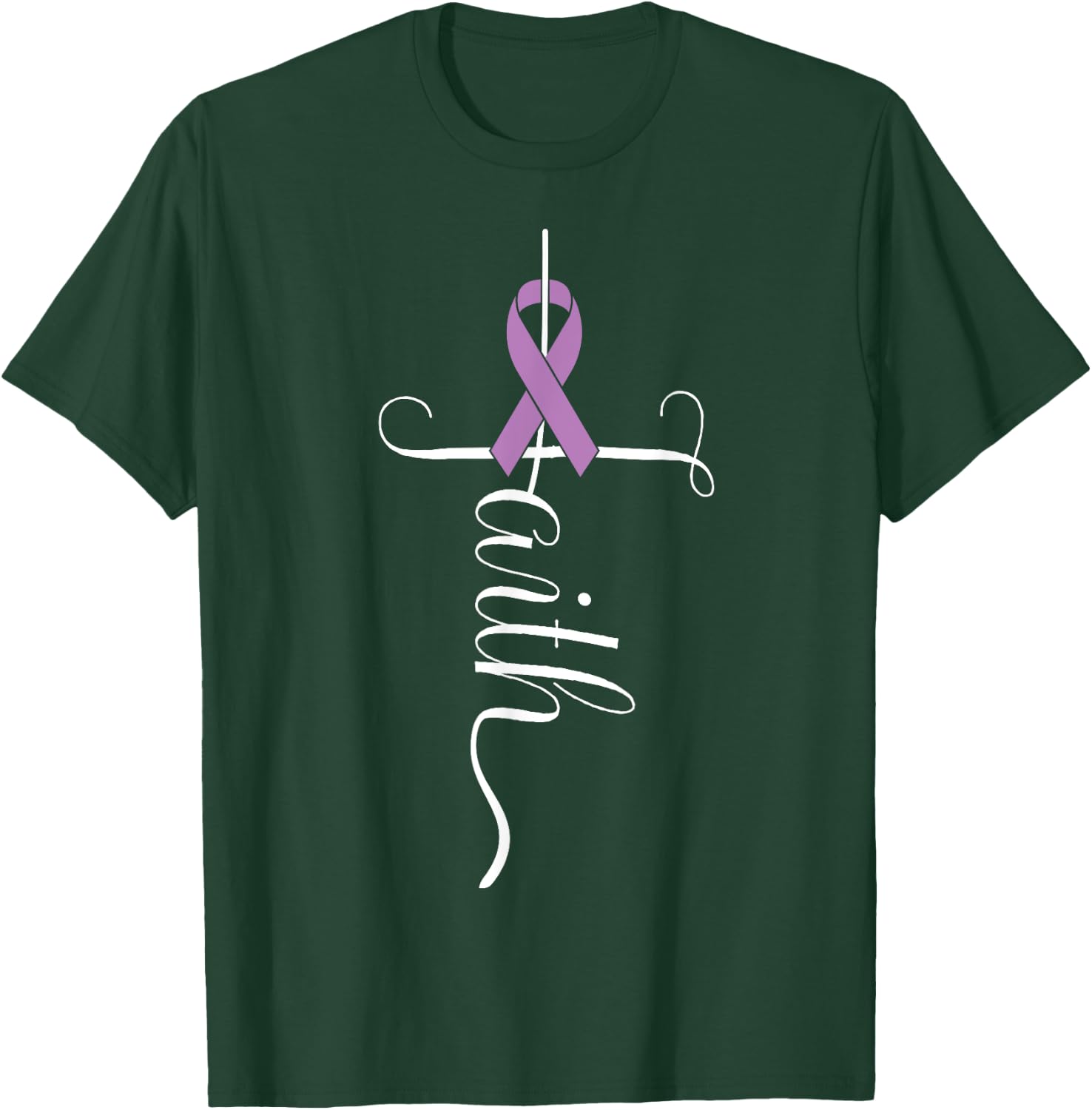 Lupus Awareness Purple Ribbon T-Shirt - T-Shirt | Forest