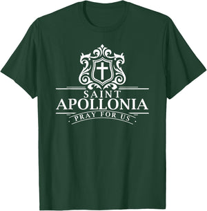 St Apollonia Patron Saint of Dentists Dental Hygienist Saint T-Shirt - T-Shirt | Forest