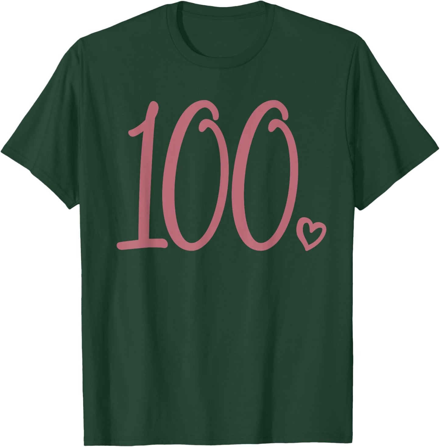100th Birthday, , One Hundred Number 100 Years Old T-Shirt - T-Shirt | Forest