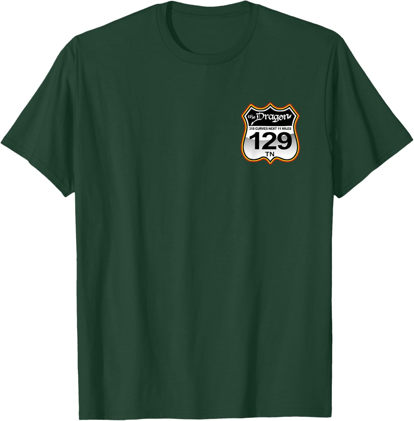 The Dragon US 129 Highway in NC and TN USA T-Shirt - T-Shirt | Forest