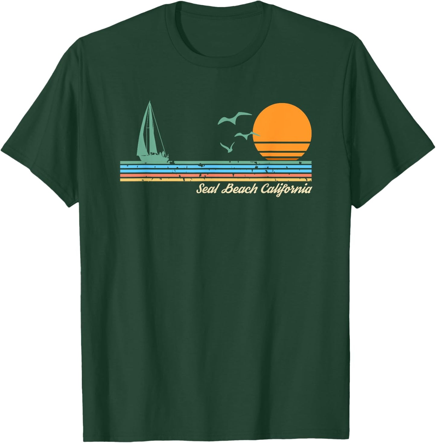 Seal Beach California Women Kids T-Shirt - T-Shirt | Forest