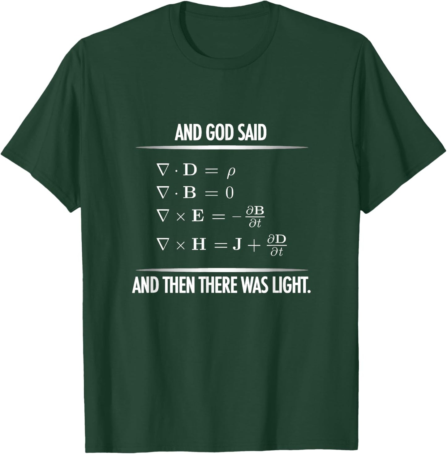 God Said Maxwell Equations and then there was Light Physics T-Shirt - T-Shirt | Forest