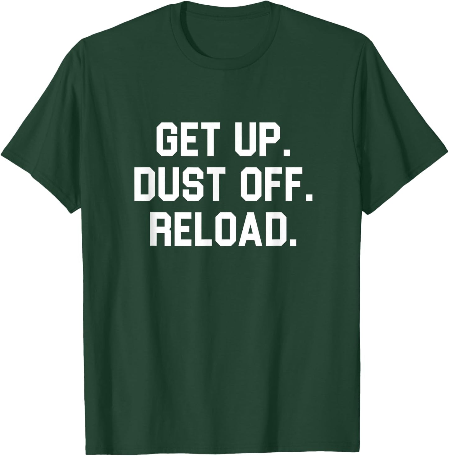 Willink Inspiration Jocko Quote Get Up Dust Off Reload - Men's Black Modern Letter Print - Small - Short Sleeve - - Classic Fit - Polyester 100% - Motivational Quote T-Shirt - T-Shirt | Forest