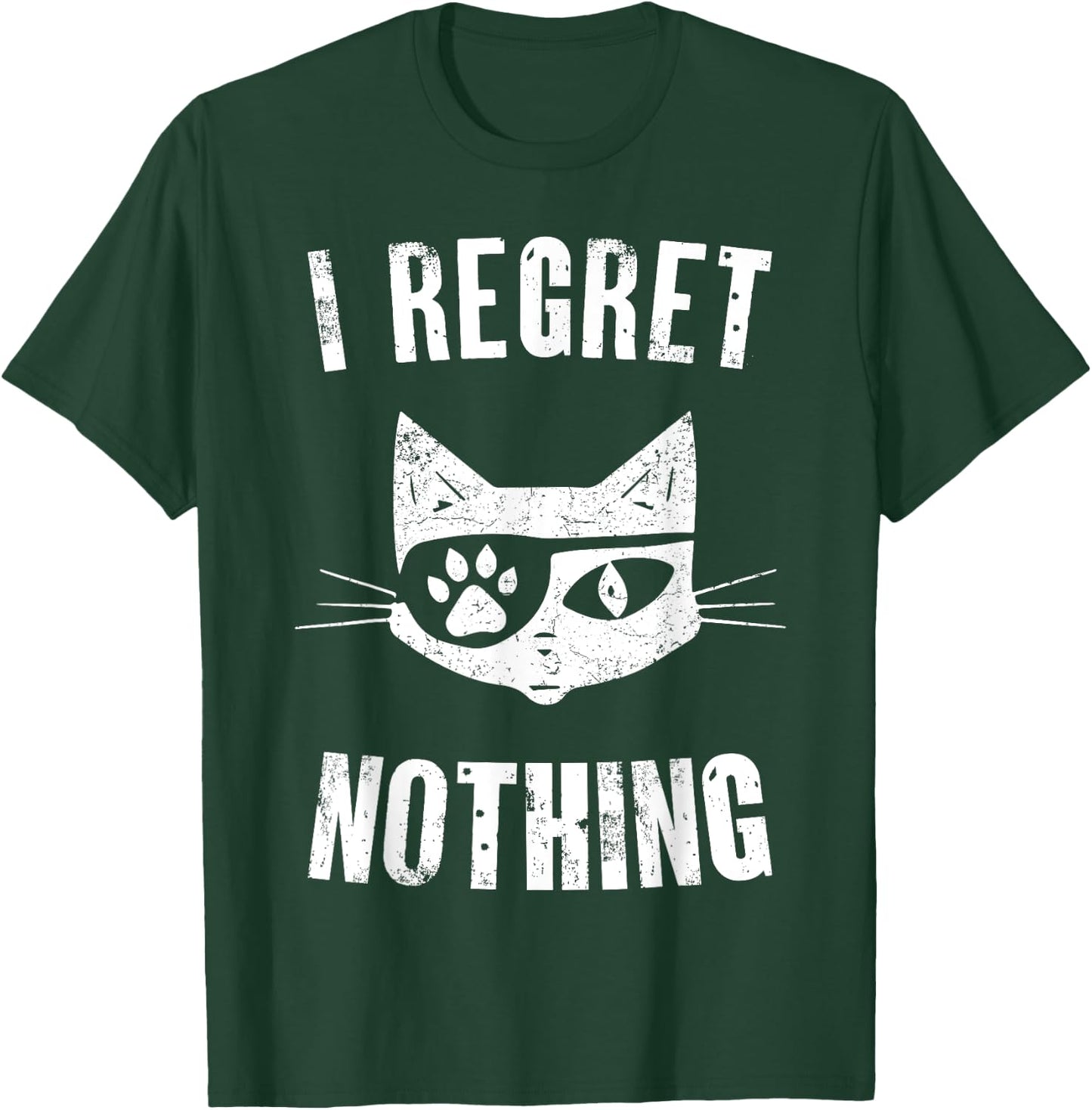 Pirate Cat I Regret Nothing Eye Patch Hook T-Shirt - T-Shirt | Forest