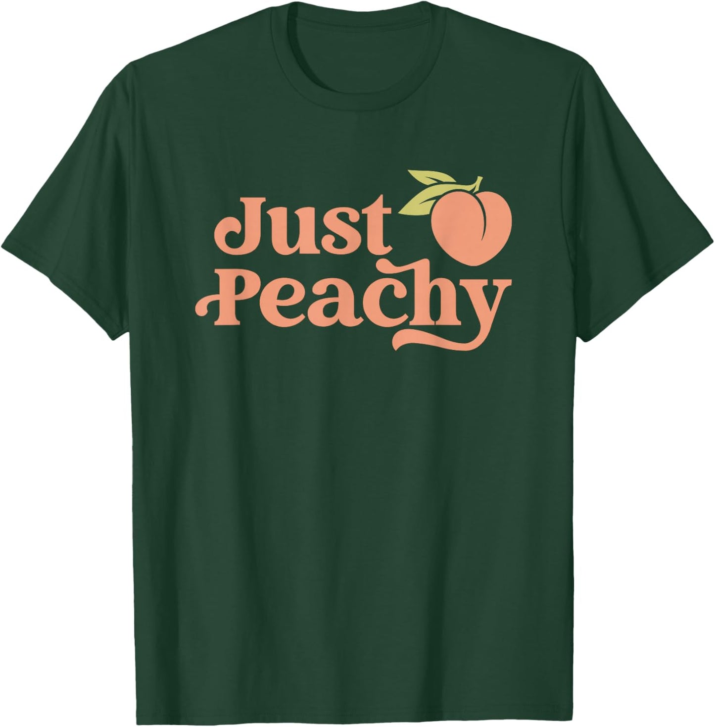 Just Peachy Retro 70s Georgia Peaches Summer Fruit T-Shirt - T-Shirt | Forest