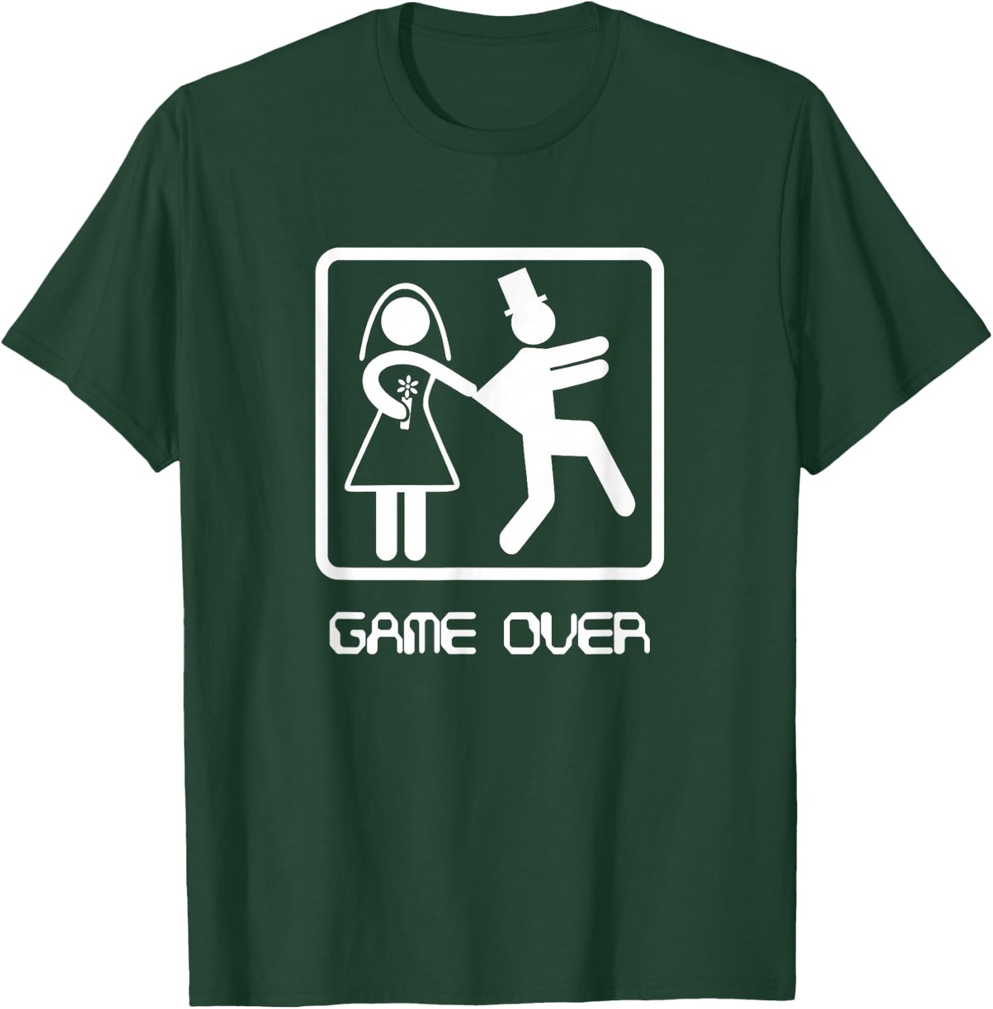 Game over shirt - Video Gamer Bachelor Wedding Groom shirt T-Shirt - T-Shirt | Forest