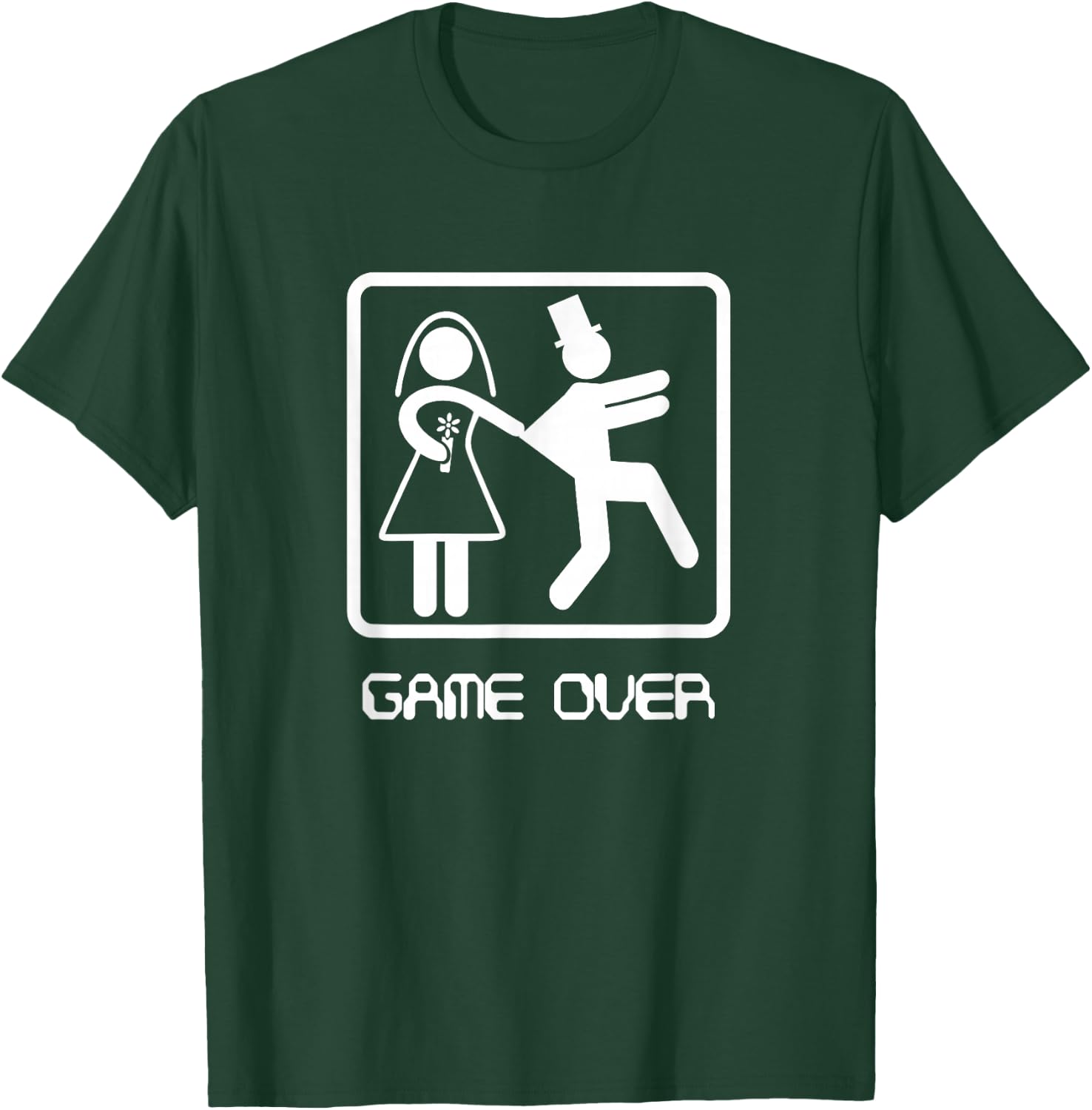 Game over shirt - Video Gamer Bachelor Wedding Groom shirt T-Shirt - T-Shirt | Forest