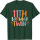 Twin 11th Birthday Boy Girl 11 Year Old Birthday Twins Party T-Shirt - T-Shirt | Forest