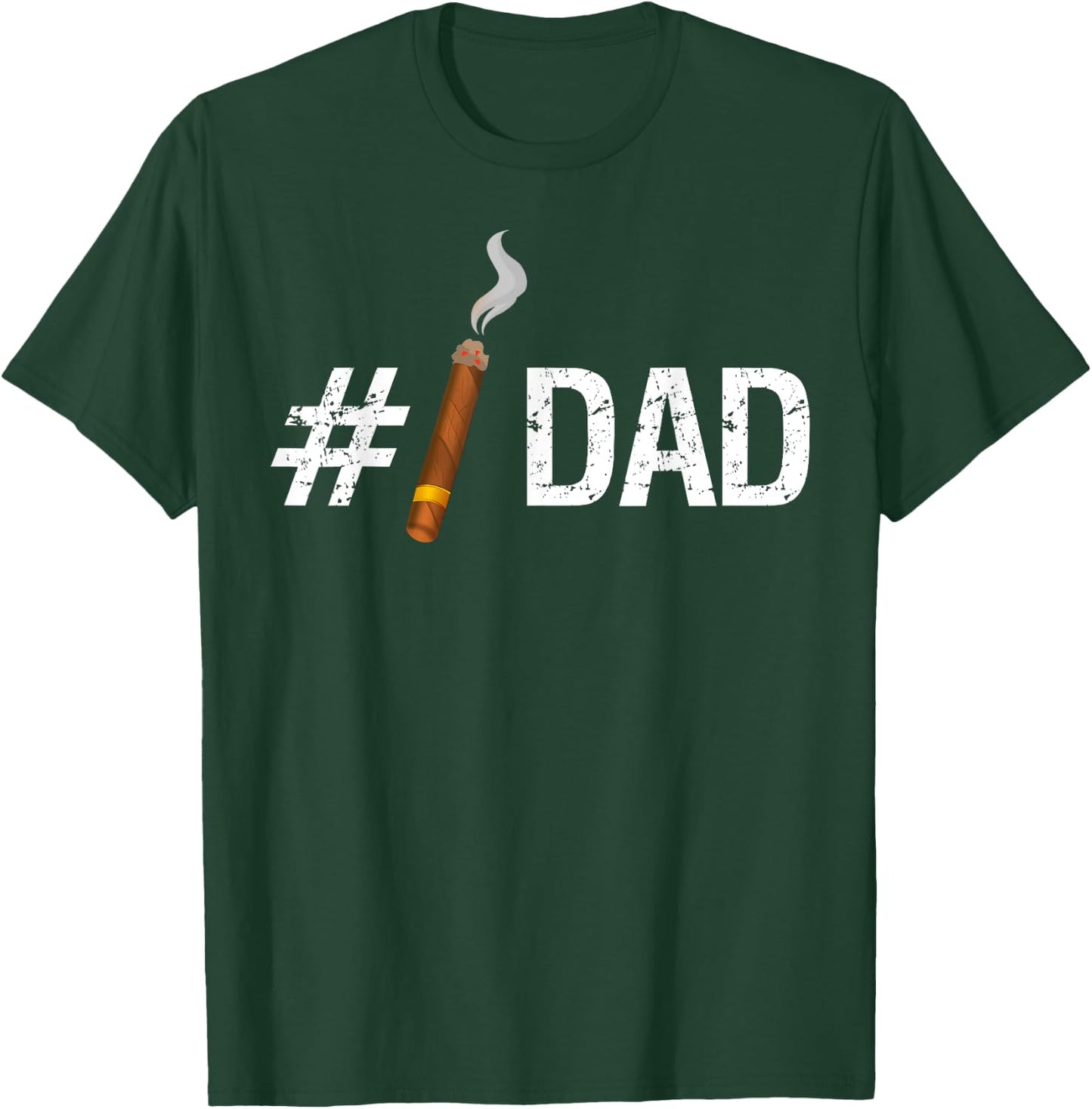 New #1 Dad Funny Fathers Day Cigar T Shirt T-Shirt - T-Shirt | Forest