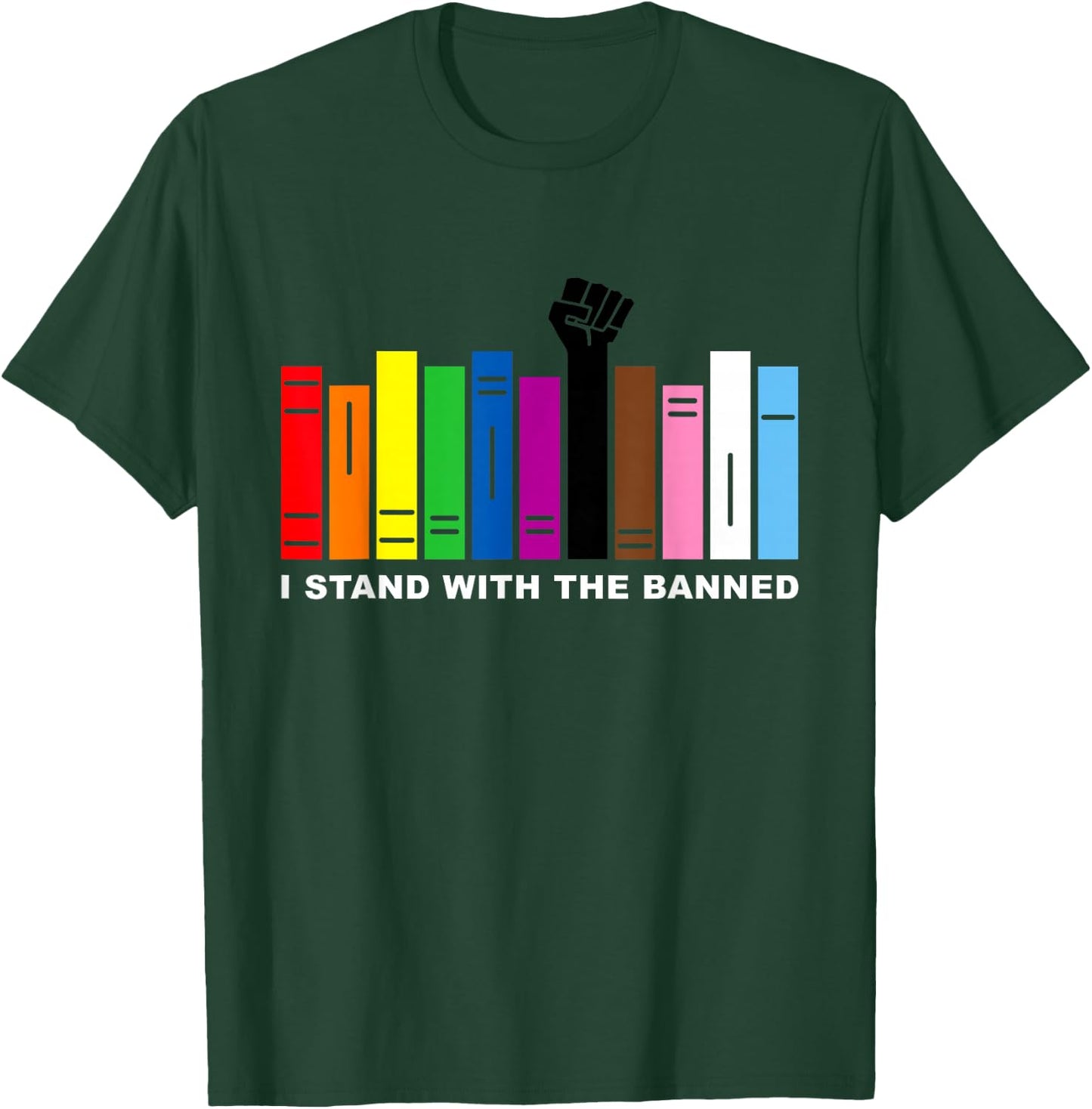 I Stand With The Banned Librarian LGBTQ Read Banned Books T-Shirt - T-Shirt | Forest