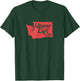 Upper Left USA T Shirt PNW Pacific Northwest T-Shirt - T-Shirt | Forest
