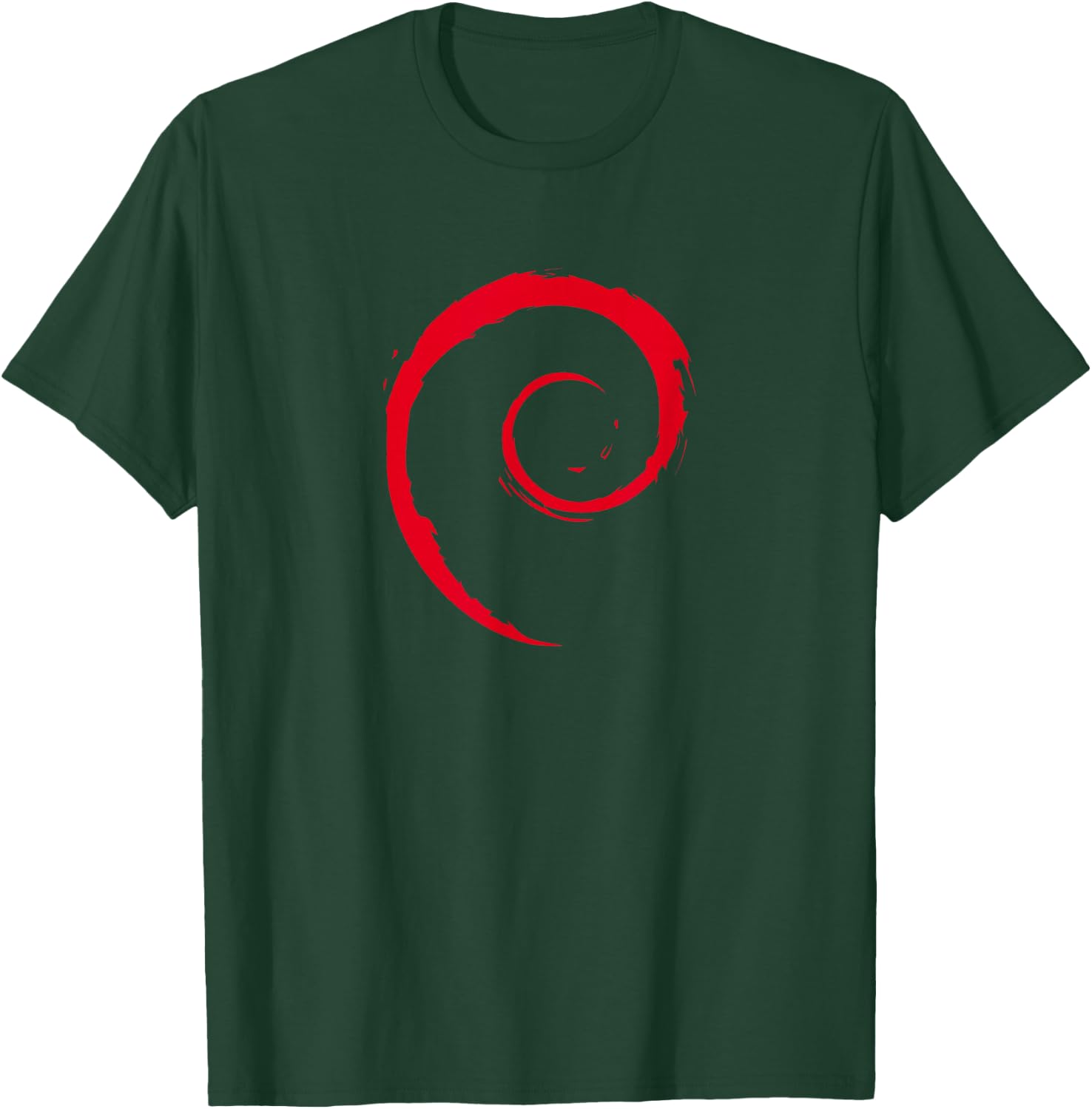 Linux lover Debian Spiral Logo Open Source Os T-Shirt - T-Shirt | Forest