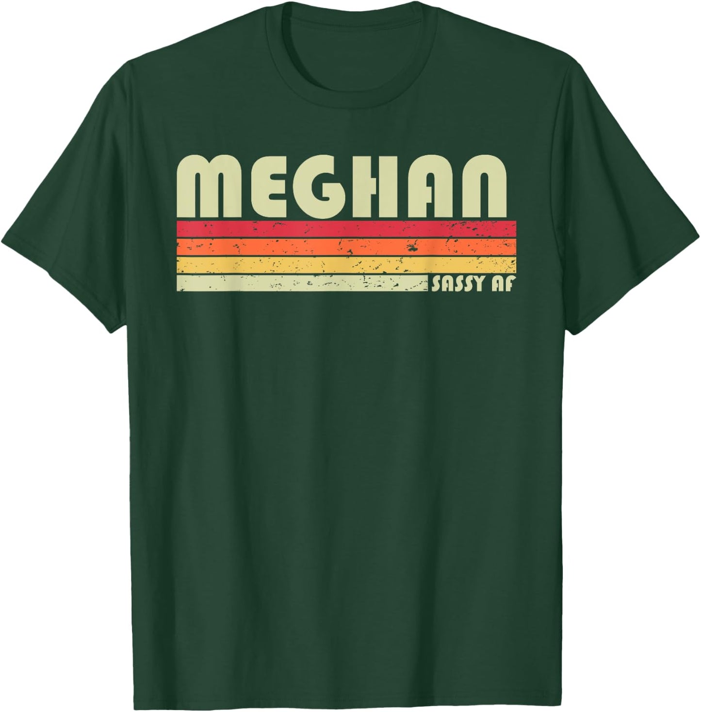 MEGHAN Gift Name Personalized Retro Vintage 80s 90s Birthday T-Shirt - T-Shirt | Forest