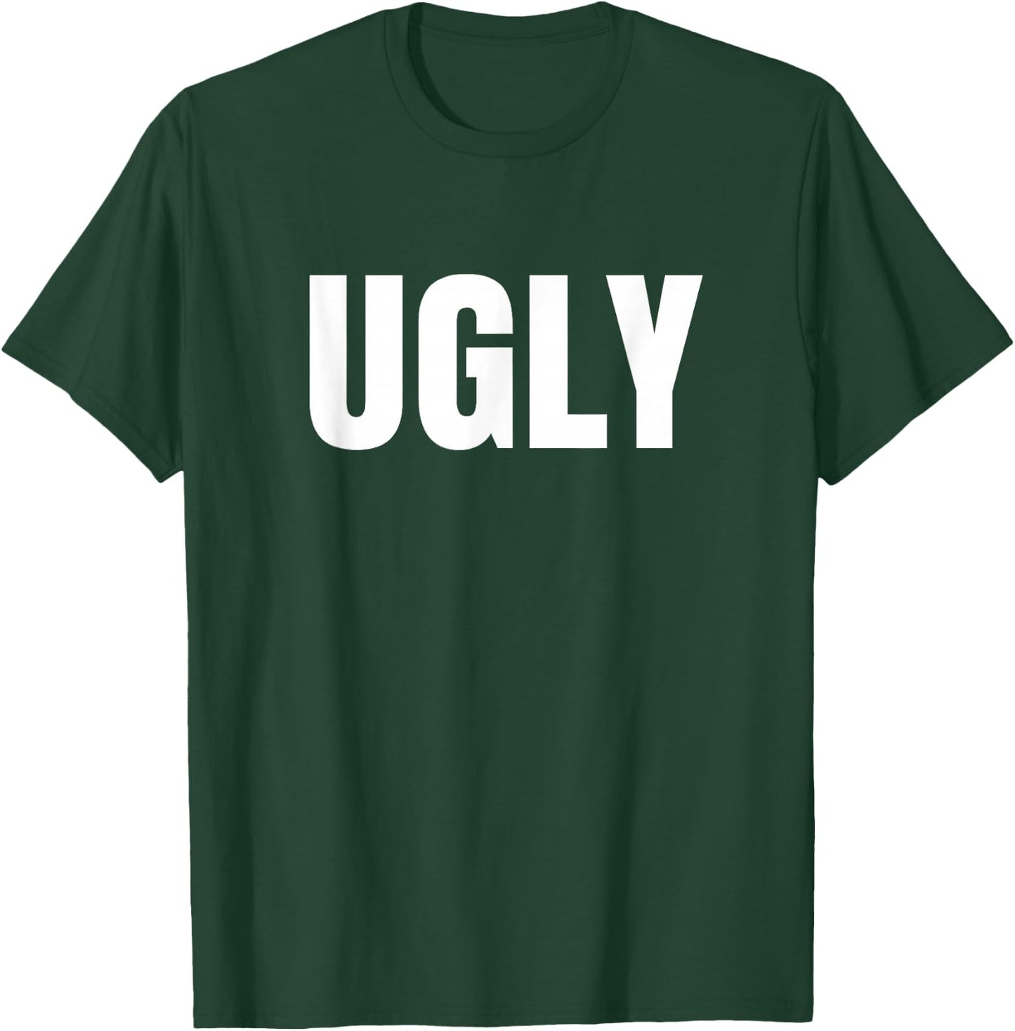 Shirt says Ugly funny one word 3XL Royal Blue T-Shirt - T-Shirt | Forest