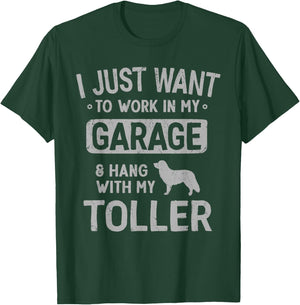 Funny Nova Scotia Duck Tolling Retriever Toller Dad Garage M T-Shirt - T-Shirt | Forest