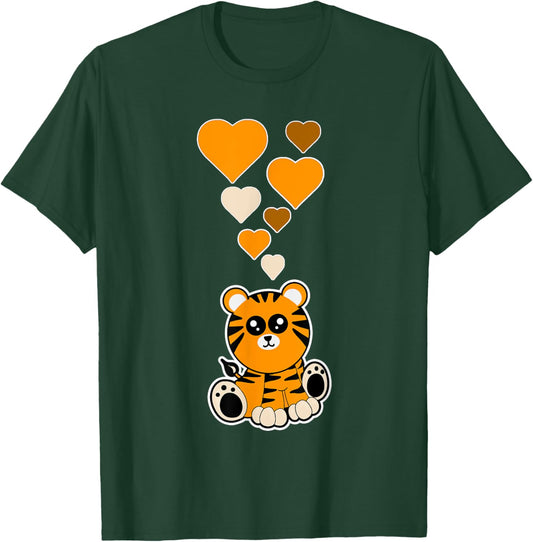 Cute Tiger Hearts - Tiger Lover I Love Tigers T-Shirt - T-Shirt | Forest