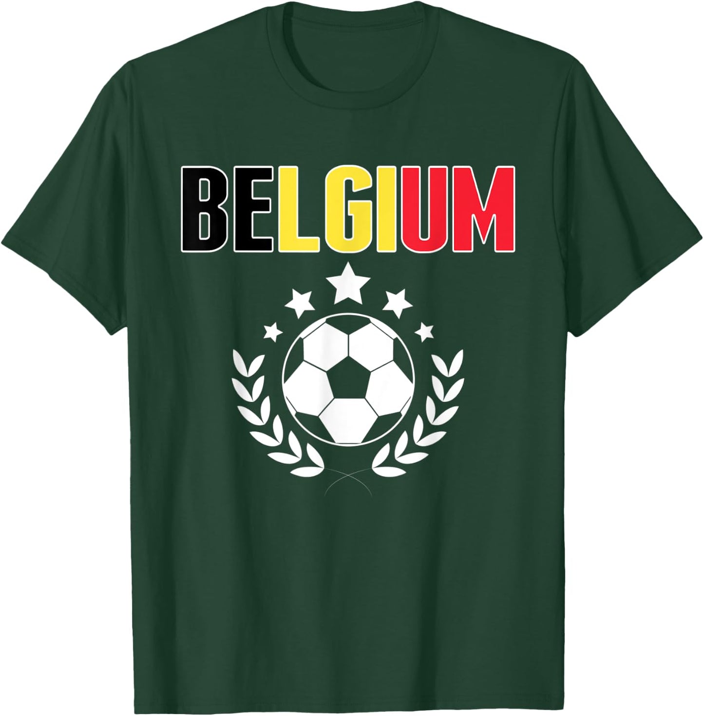 Belgium Soccer Fans Jersey - Belgian Flag Football Lovers T-Shirt - T-Shirt | Forest
