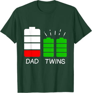 Funny Dad From Twins Father T-Shirt - T-Shirt | Forest