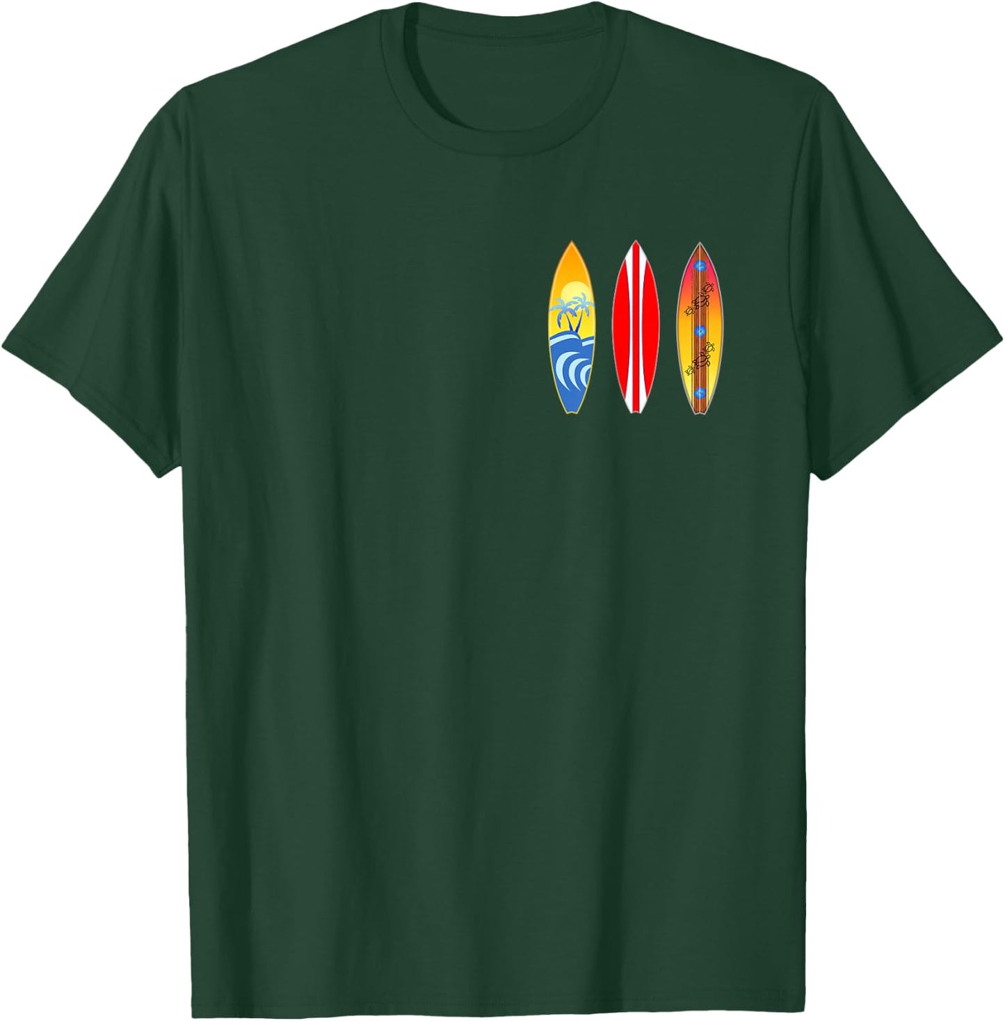 Hawaii Island State Flag Water Sports (2-Sided) T-Shirt - T-Shirt | Forest