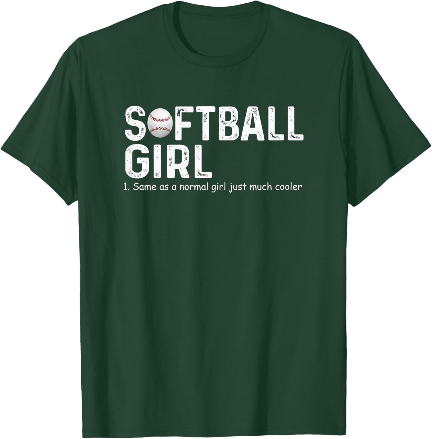 Softball Girl Definition Fun Softball Sassy Player Girl T-Shirt - T-Shirt | Forest