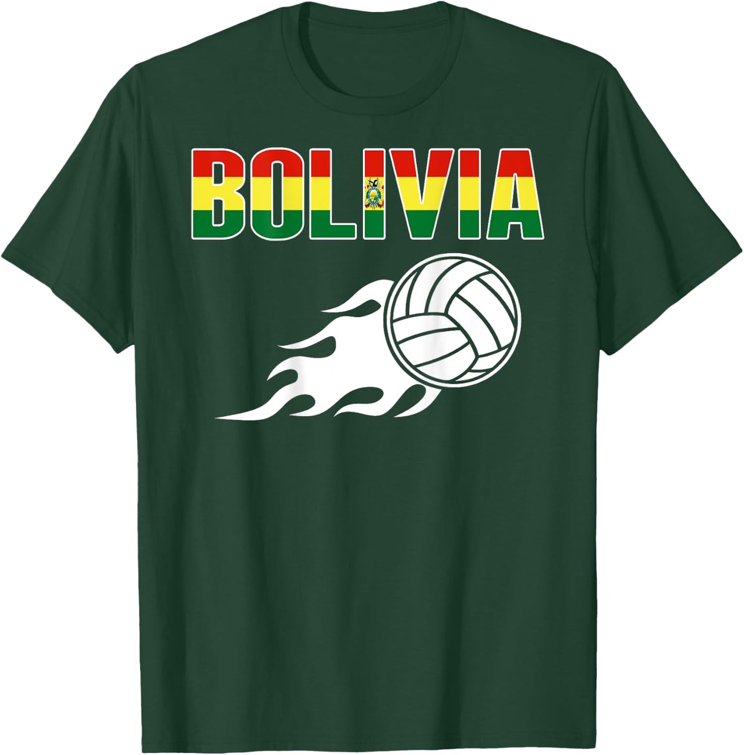Bolivia Volleyball Fans Jersey - Bolivian Flag Sport Lovers T-Shirt - T-Shirt | Forest
