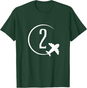 Kids Two year old boy Airplane Shirt. Fun Boy 2nd birthday T-Shirt - T-Shirt | Forest