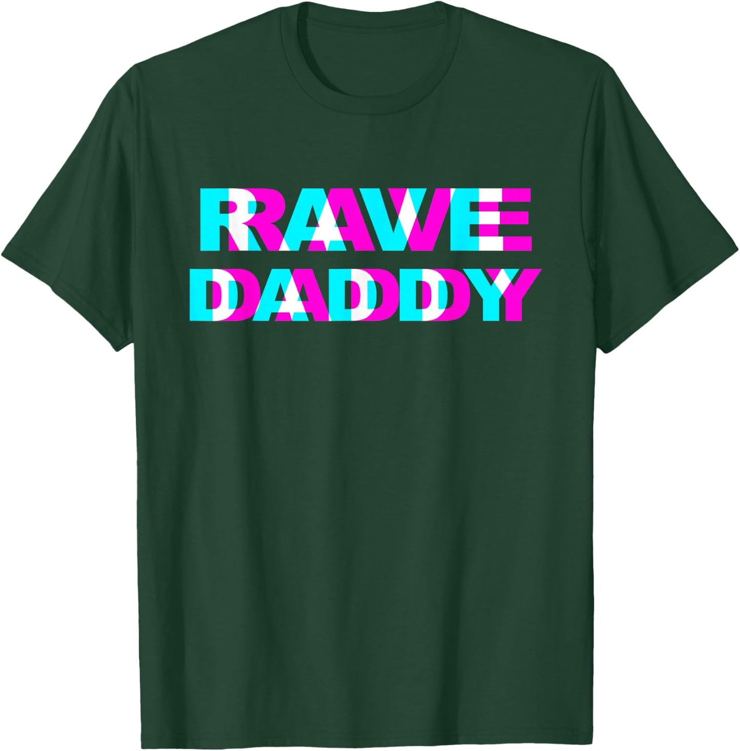 Rave Daddy EDM Music Festival Father Optical Illusion Trippy Small T-Shirt - T-Shirt | Forest