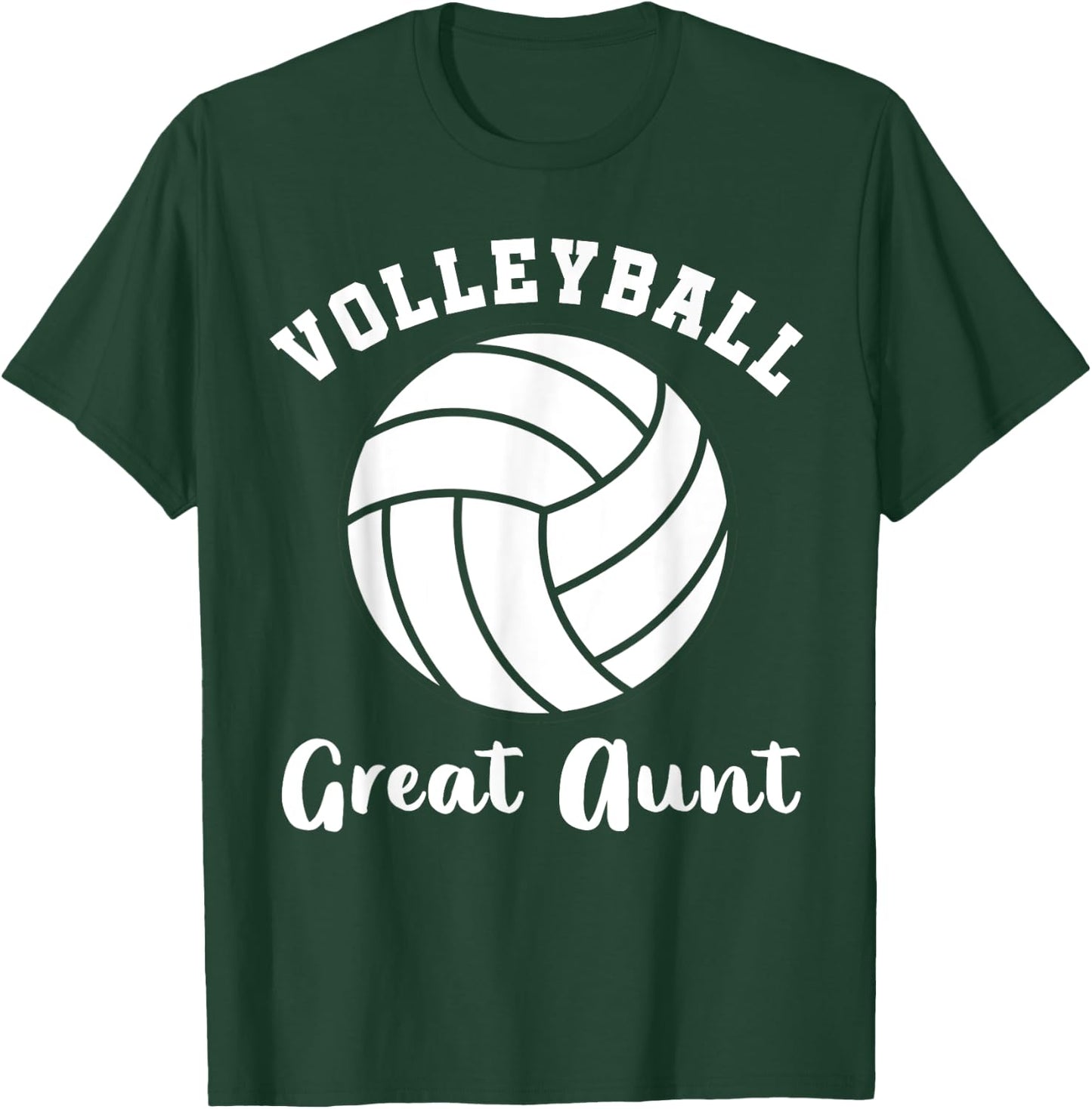 Volleyball Great Aunt Matching Family Volleyball Team T-Shirt - T-Shirt | Forest