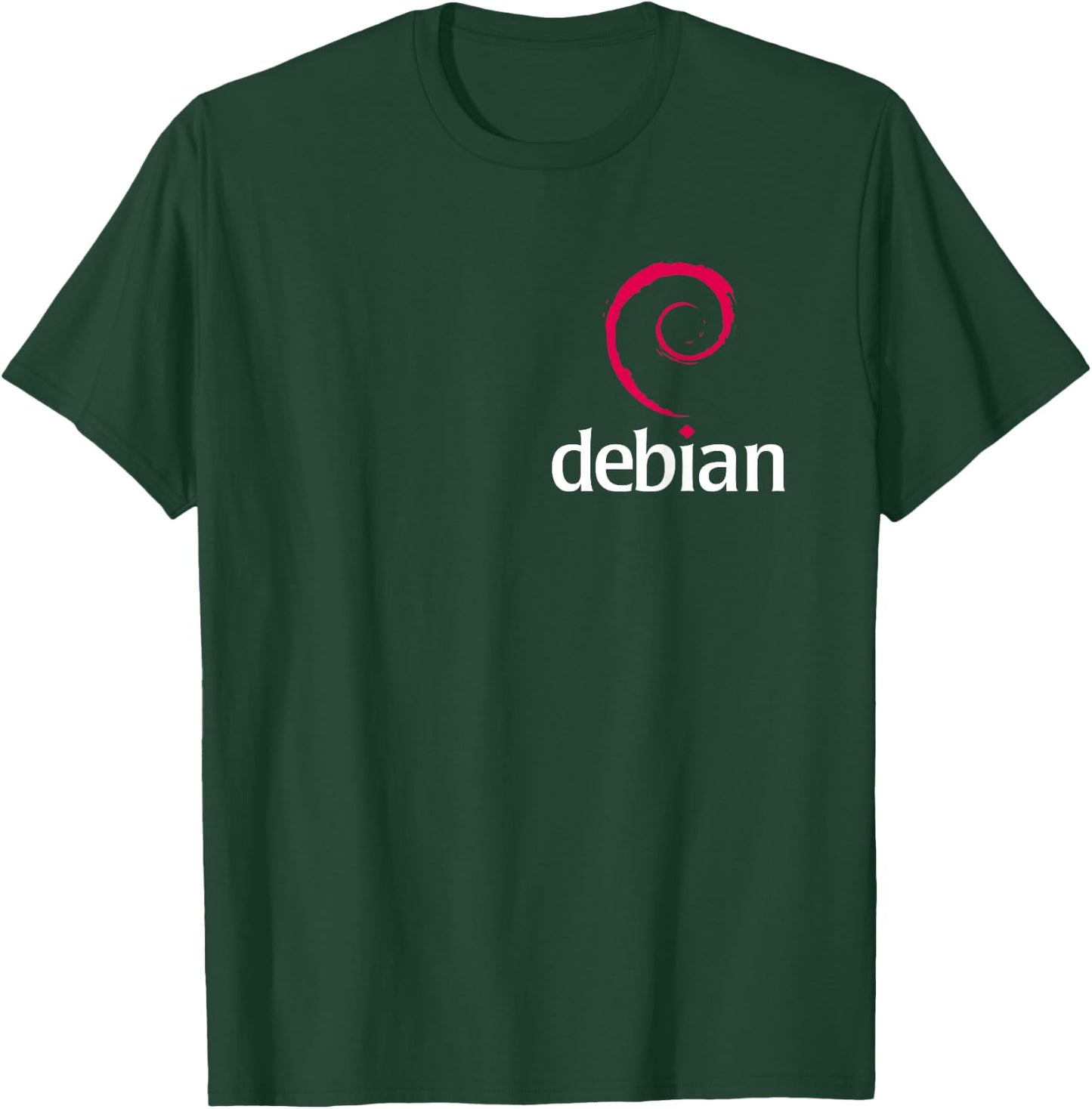 Linux Debian lovers Spiral Logo Open Source Os T-Shirt - T-Shirt | Forest