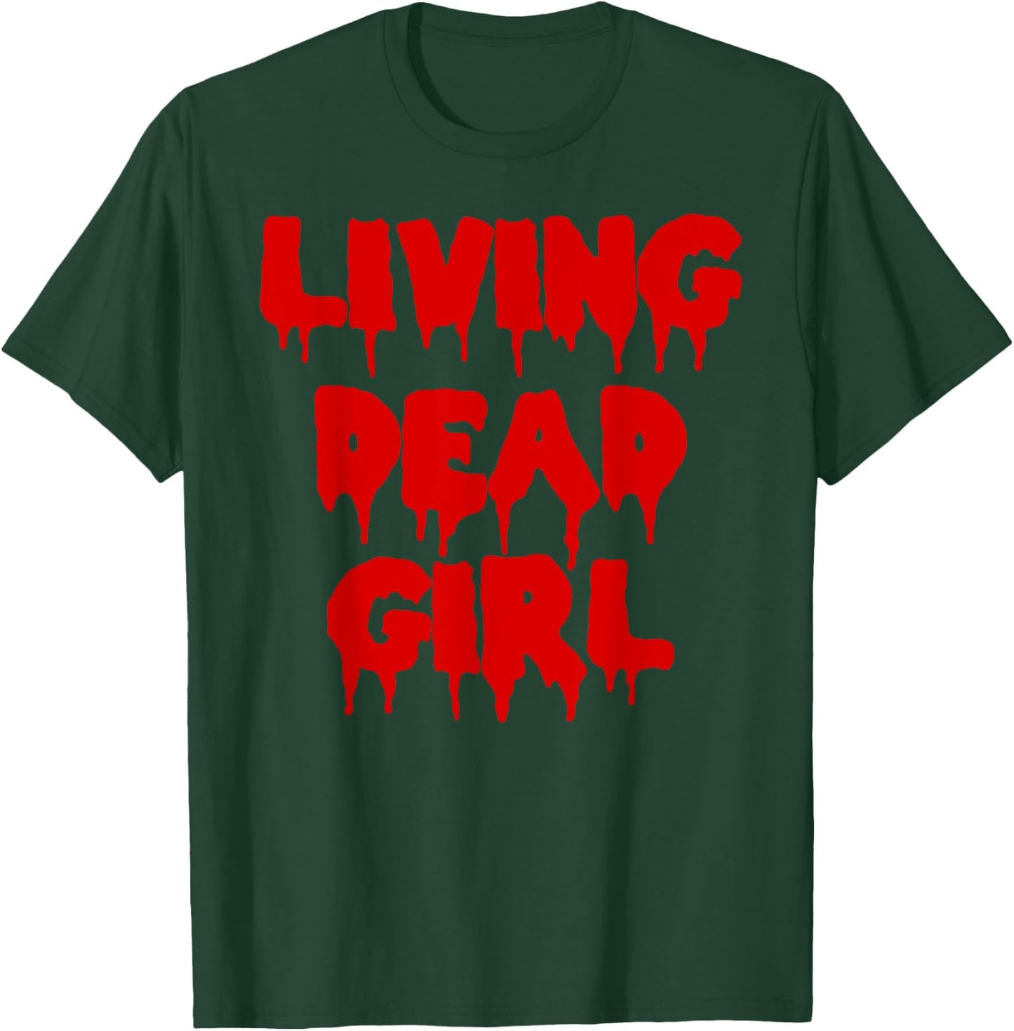 Dripping Blood Halloween Zombie Movie Living Dead Girl T-Shirt - T-Shirt | Forest