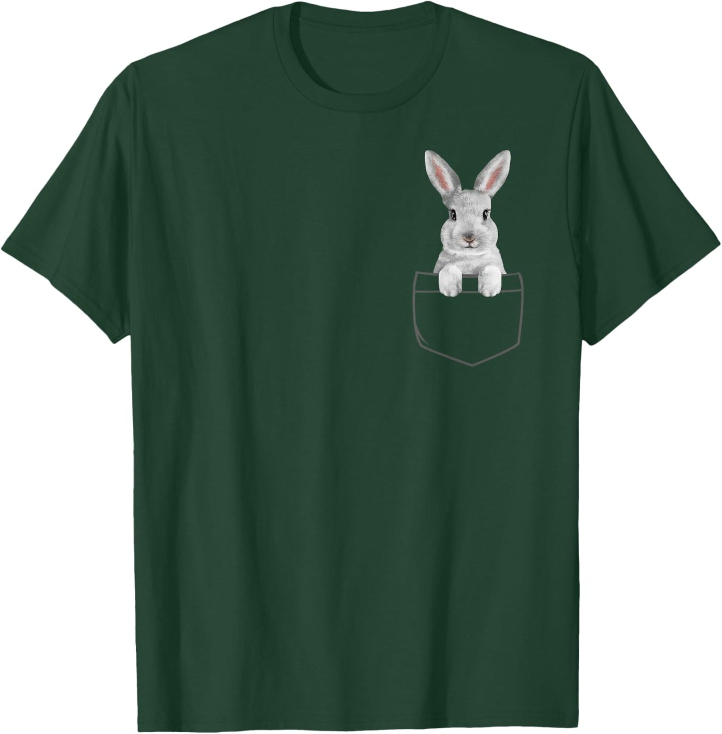 Bunny in a Pocket Girls Funny Easter Bunny T-Shirt - T-Shirt | Forest