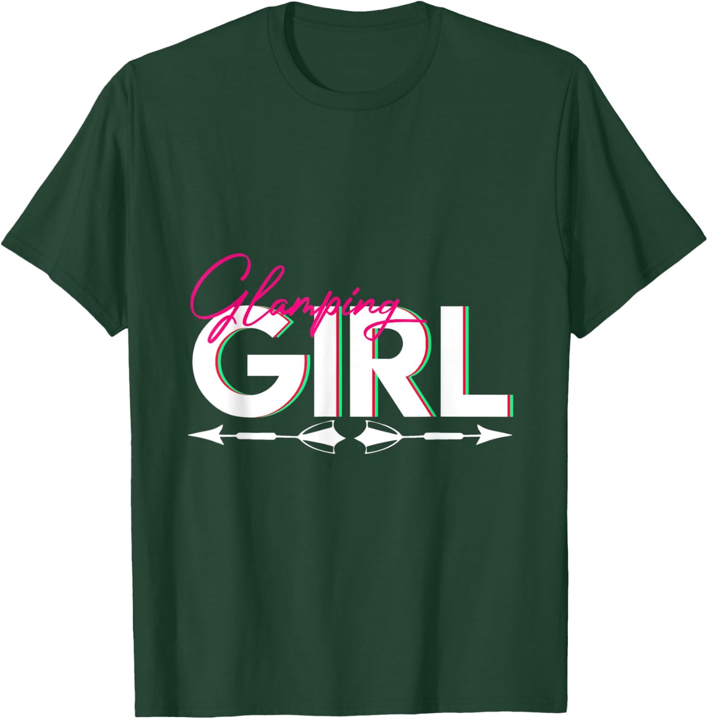 Camper Glamping Women Girls Kids Glamorous Camping T-Shirt - T-Shirt | Forest