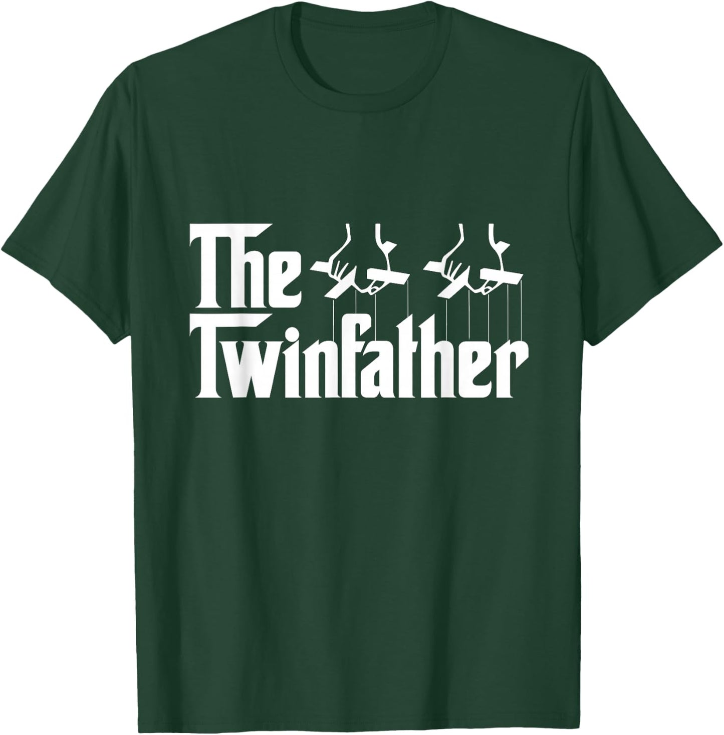 The Twinfather Father of Twins Fist Bump Twin Father Gifts T-Shirt - T-Shirt | Forest