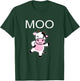 Moo Cow - Funny Farmer cow for adults kids boys and girls T-Shirt - T-Shirt | Forest