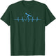 Telescope Heartbeat Funny Space Planets Stars Sky Lover Gift T-Shirt - T-Shirt | Forest