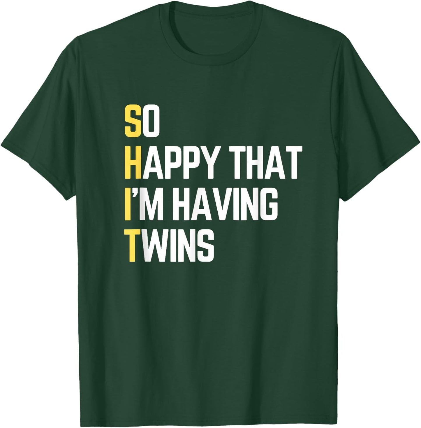 Funny Twins Dad Twin Daddy Expecting Twins Father Gift T-Shirt - T-Shirt | Forest
