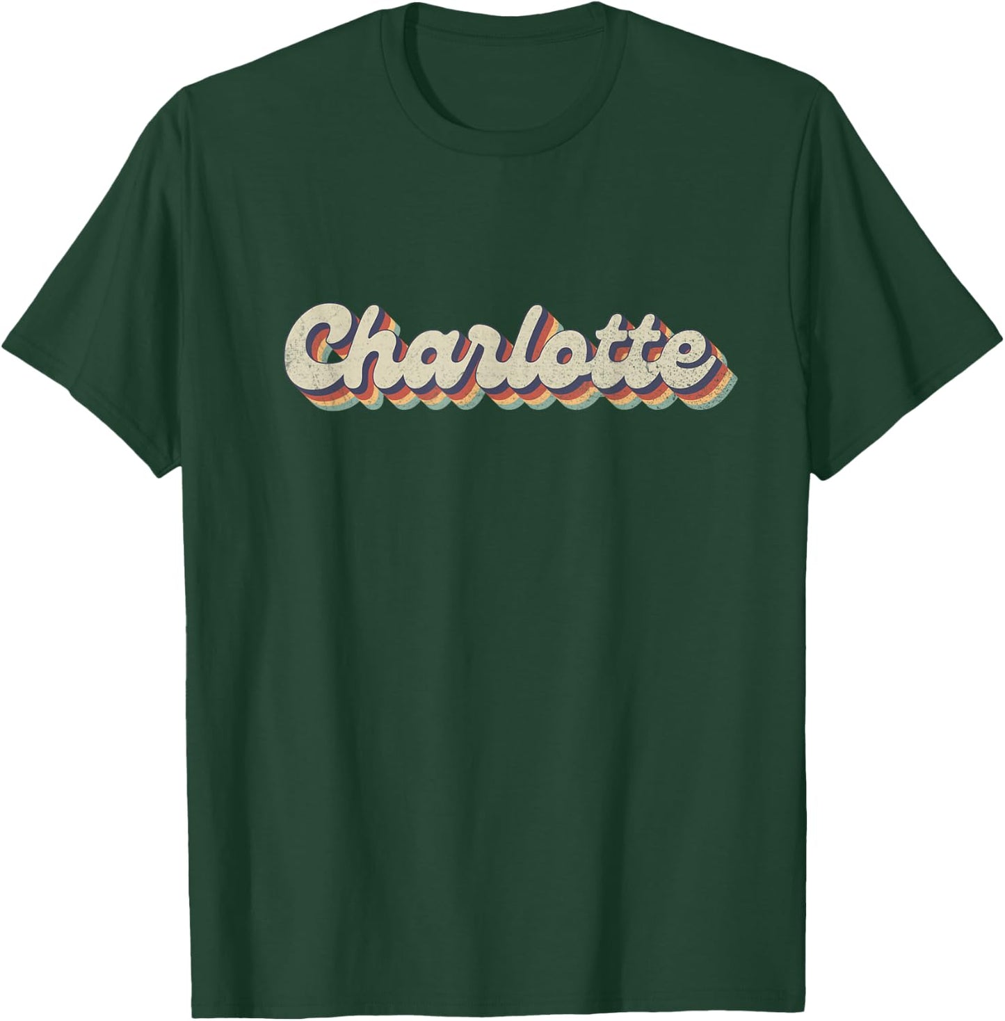 70's 80's USA City - Vintage Charlotte T-Shirt - T-Shirt | Forest