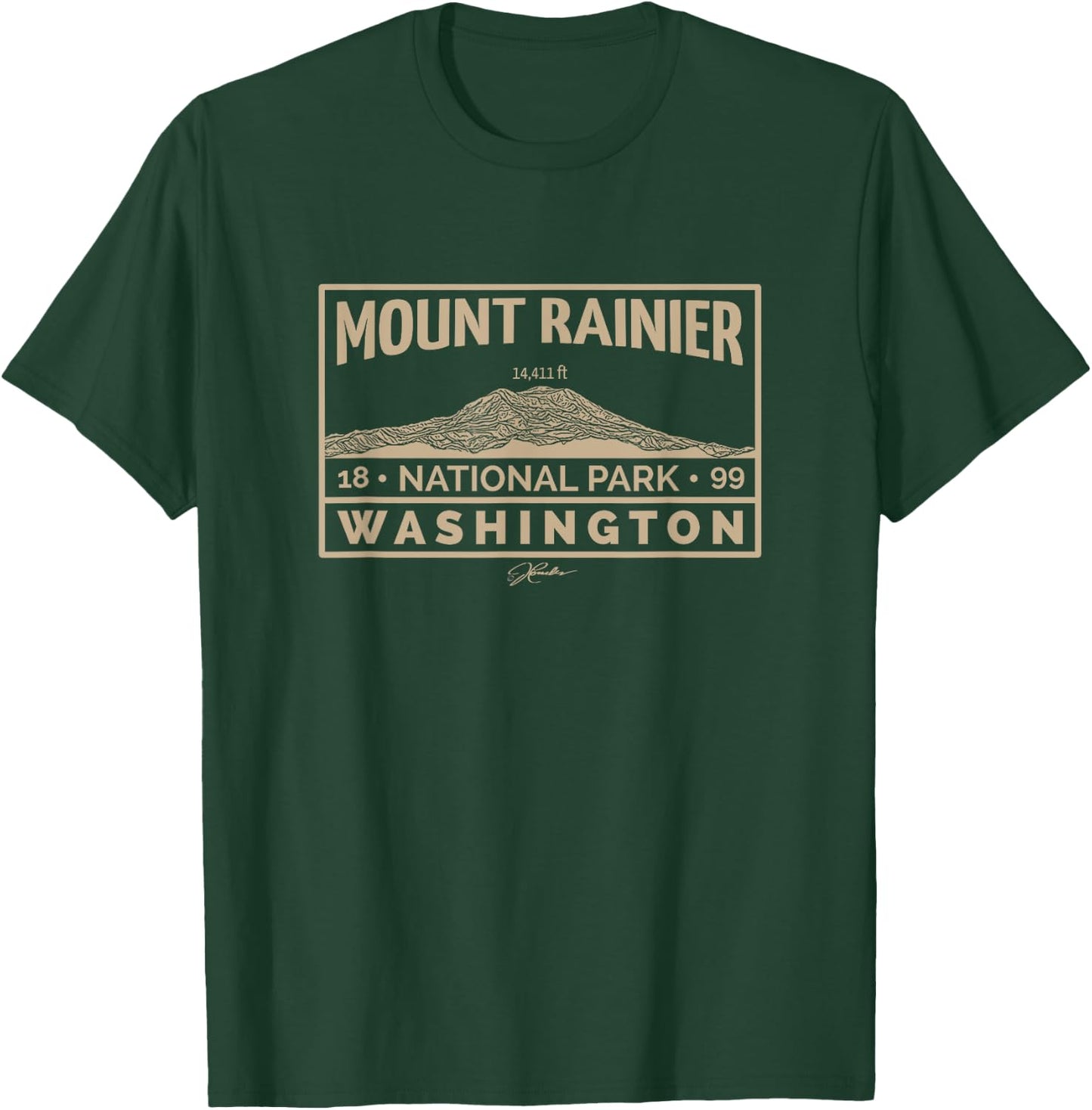 JCombs: Mount Rainier National Park T-Shirt - T-Shirt | Forest