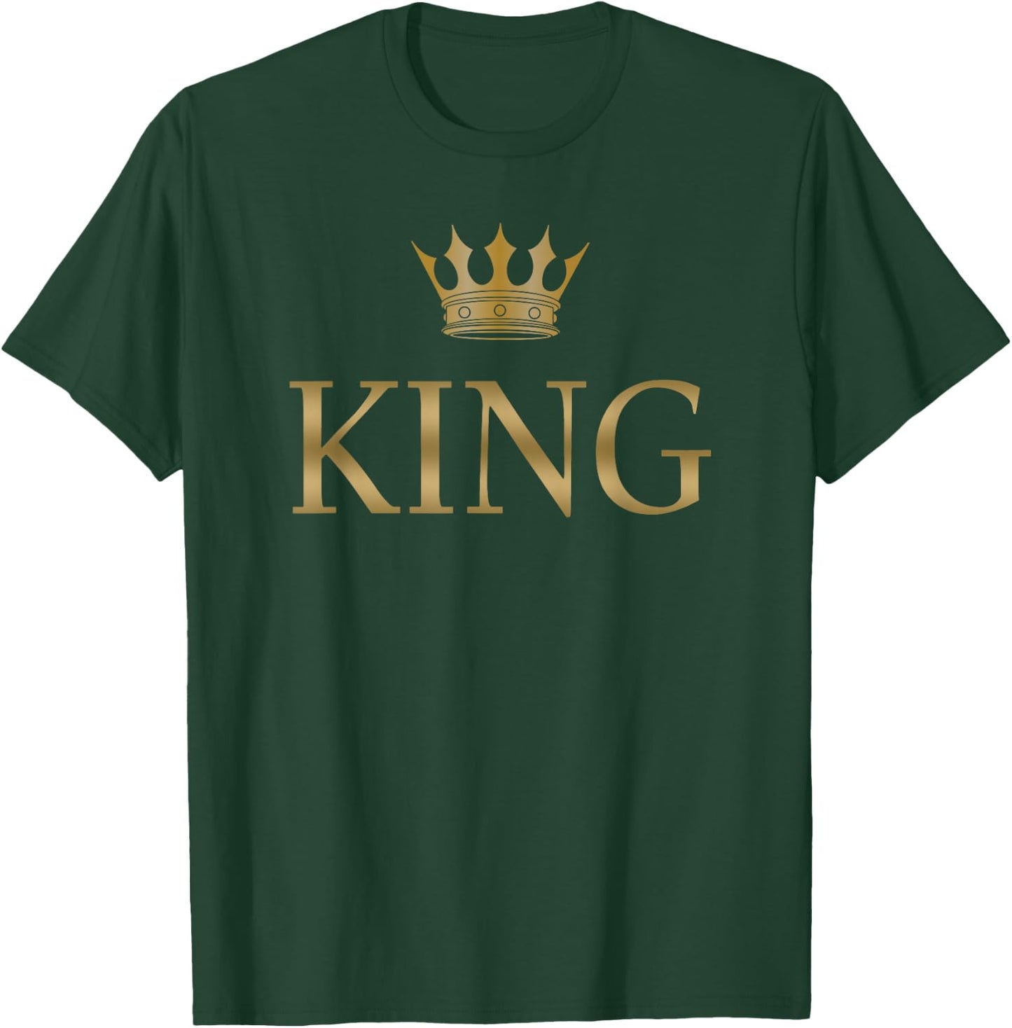 King Gold Crown Birthday Gift Men Women T-Shirt - T-Shirt | Forest