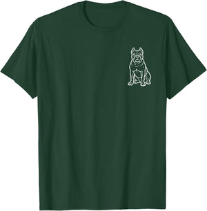 Cane Corso Minimalist Cute Dog Line Art T-Shirt - T-Shirt | Forest