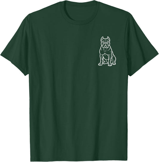 Cane Corso Minimalist Cute Dog Line Art T-Shirt - T-Shirt | Forest