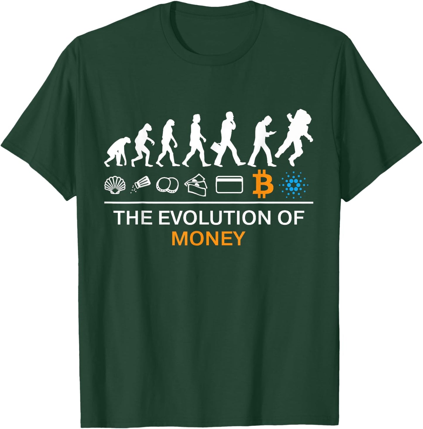 The Evolution Of Money Funny Bitcoin Cardano To The Moon T-Shirt - T-Shirt | Forest