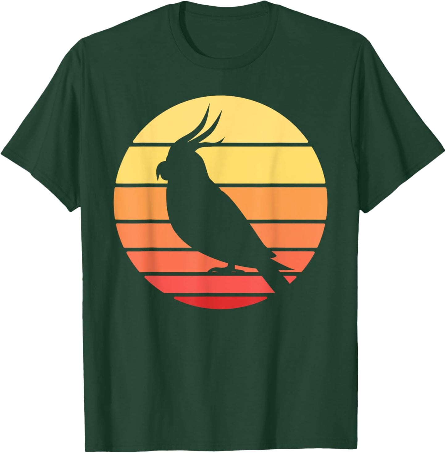 Retro Cockatiel Shirt Women Kids Parrot Bird Lover T-Shirt - T-Shirt | Forest