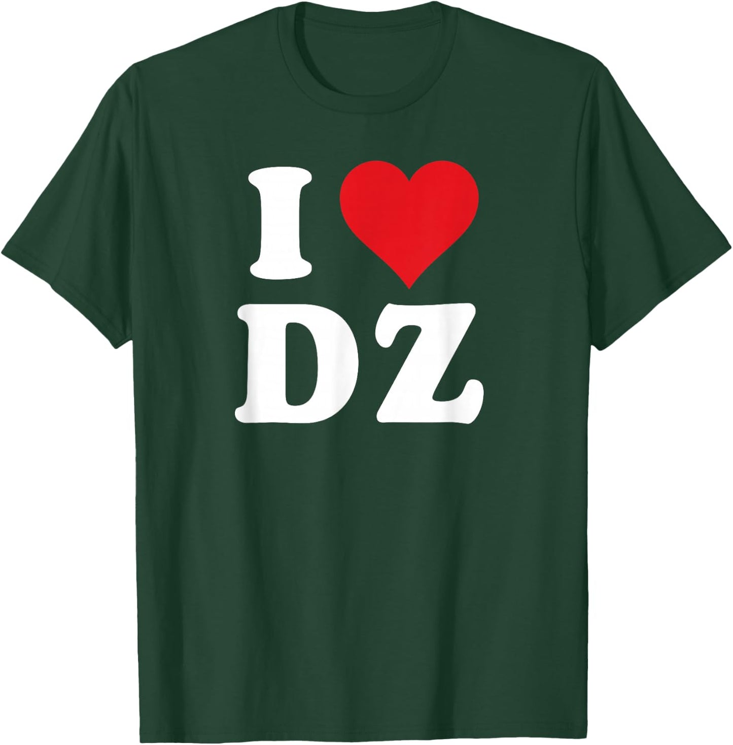 I Heart DZ Initials I Love D.Z. First And Last Name D Z T-Shirt - T-Shirt | Forest