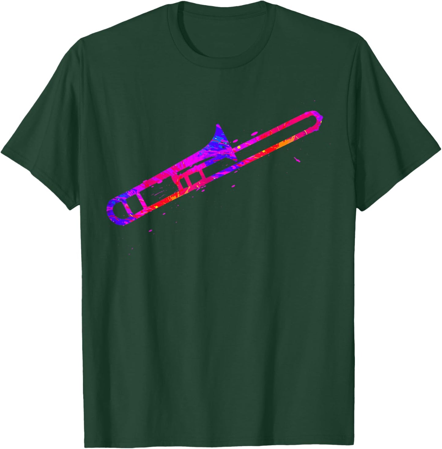 Trombone Brass Instrument Trombonist Jazz Music T-Shirt - T-Shirt | Forest