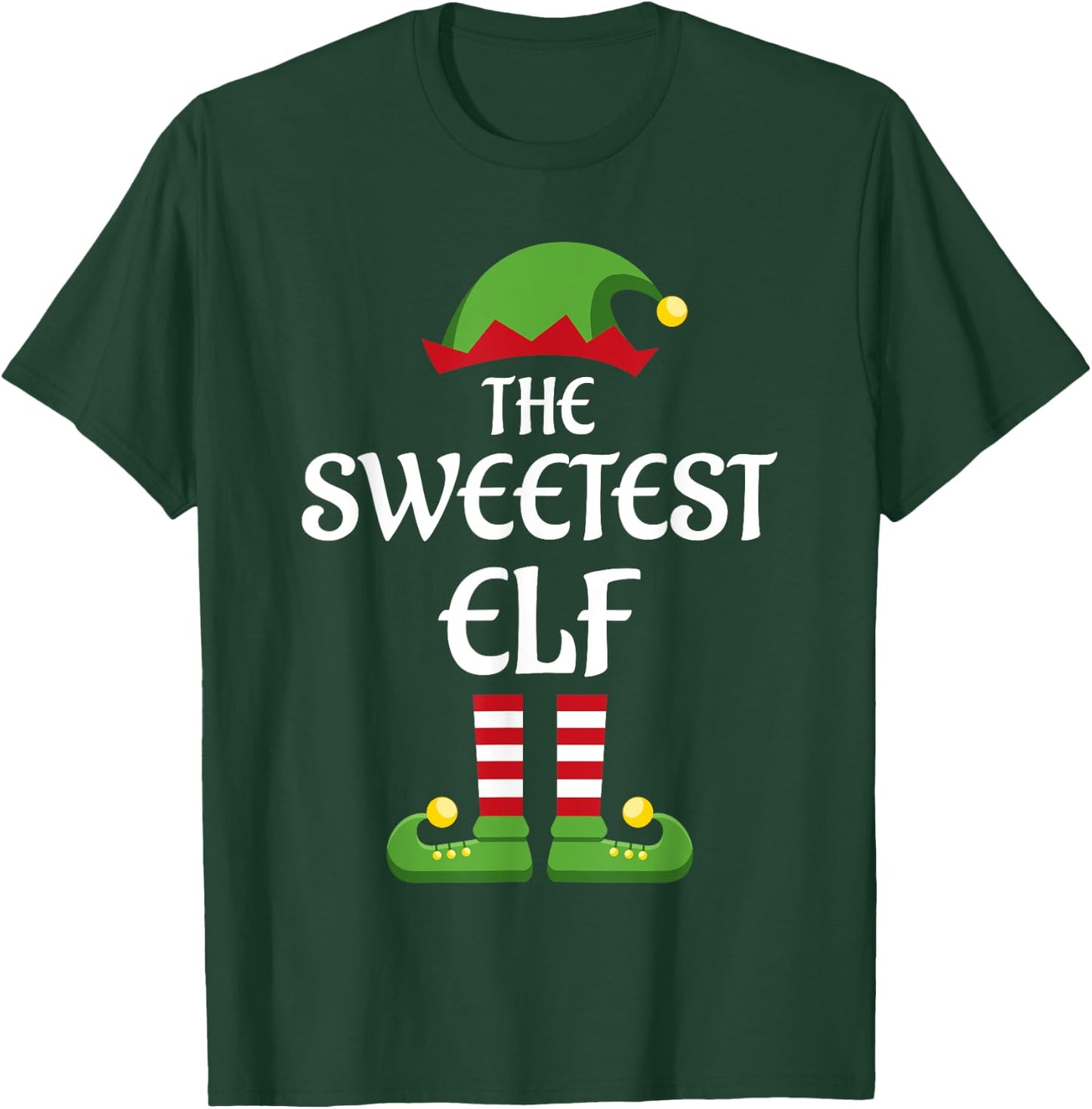 Sweetest Elf Family Matching Group Christmas T-Shirt - T-Shirt | Forest